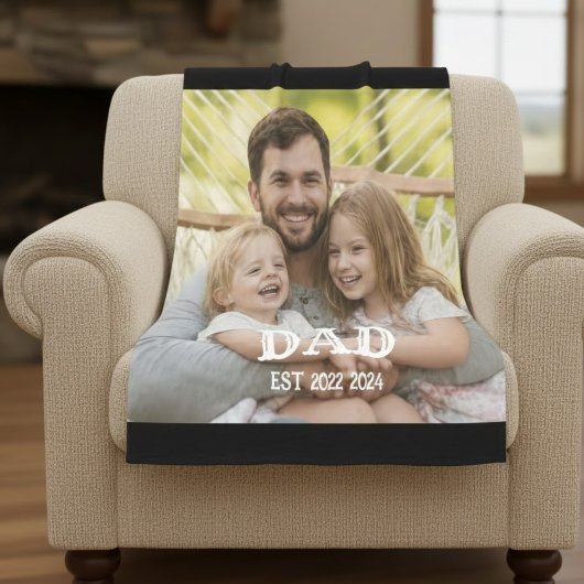 Dad-Foto etabliert Fleecedecke