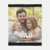 Dad-Foto etabliert Fleecedecke (Vorderseite)