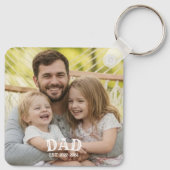 Dad-Foto etabliert Schlüsselanhänger (Rückseite)