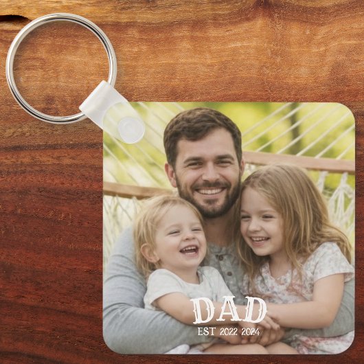 Dad-Foto etabliert Schlüsselanhänger
