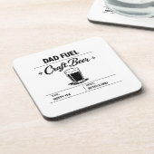 Dad Fuel – Craft Beer Vatertag Getränkeuntersetzer (Linke Seite)
