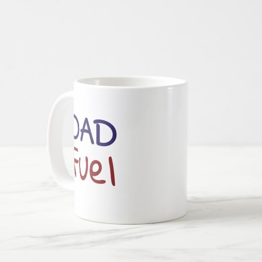 Dad Fuel Funny Kaffeetasse (Vorderseite Links)