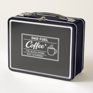 Dad Fuel Kaffee – Schwarz & Stark zum Vatertag Metall Brotdose
