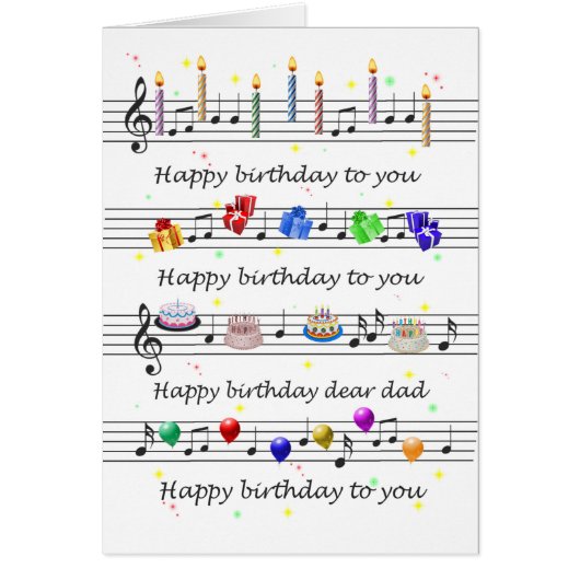 Dad Funny Happy Birthday Song Sheet Music (Vorne)