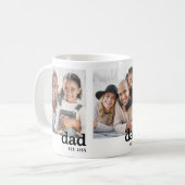 Dad Gegründet 3 Foto-Collage Kaffeetasse (Vorderseite Links)