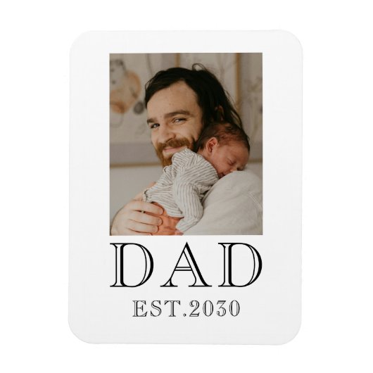 Dad gegründet Baby Foto  Magnet (Vertikal)