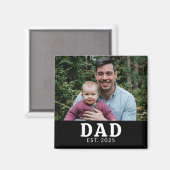 Dad Gegründet Foto-Geschenk Magnet (Vorderseite/Rückseite)