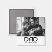 Dad Gegründet Foto-Geschenkmagnet Magnet (Vorderseite/Rückseite)