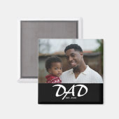 Dad Gegründet Foto-Geschenkmagnet Magnet (Vorderseite/Rückseite)