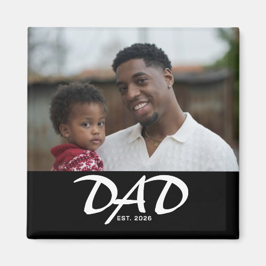 Dad Gegründet Foto-Geschenkmagnet Magnet (Vorne)