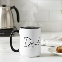 Dad Gegründet Minimale Moderne Schrift Schwarz
