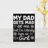 Dad Gets Mad At Me Funny Father Daughter Humor Say Karte (Gelbe Blume)