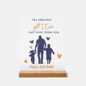 Dad Gift-Inspirational Fathers Day Quote Acrylschild (Vorderseite)