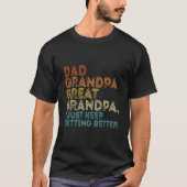 Dad Grandpa Great Grandpa Fathers Day 2023 T-Shirt (Vorderseite)