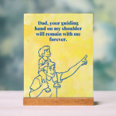 Dad Guiding Hand-Inspirational Fathers Day Quote Acrylschild (Neutral)