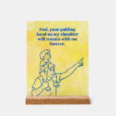 Dad Guiding Hand-Inspirational Fathers Day Quote Acrylschild (Vorderseite)