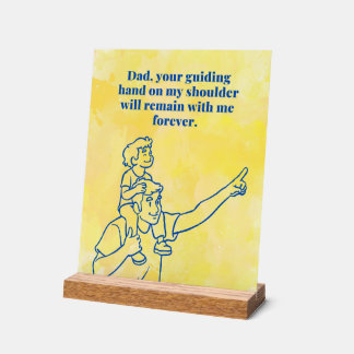 Dad Guiding Hand-Inspirational Fathers Day Quote Acrylschild