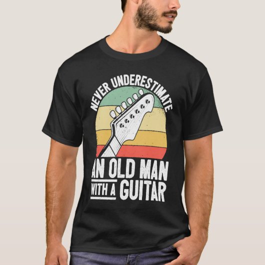Dad Guitar Player Grandpa Guitarist Old Man Guitar T-Shirt (Vorderseite)