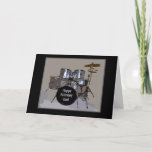 Dad Happy Birthday Drums Karte<br><div class="desc">Dad,  Rock on!   You can personalize this card with another name or choose one of my already personalized name-specific happy birthday drums cards.</div>