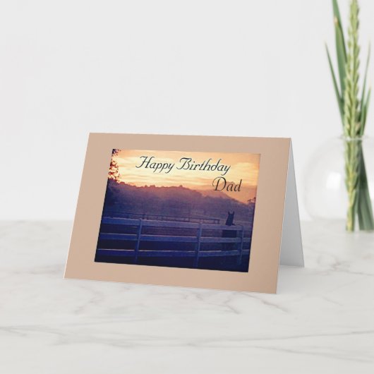 DAD-HAPPY BIRTHDAY=HORSE LOVER'S BIRTHDAY KARTE (Vorderseite)