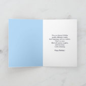 Dad Happy January Birthday Snowy Owl Karte (Innenseite)