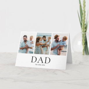 Dad hat 3 Foto-Collage-Andenken-Geschenk gegründet Karte