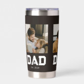 Dad hat Black Fun 3 Foto gegründet Thermobecher (Vorderseite)