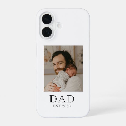 Dad hat Foto gegründet iPhone 16 Hülle (Rückseite)
