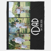 Dad hat Grunge-Text 3 Foto eingerichtet Fleecedecke (Vorderseite)
