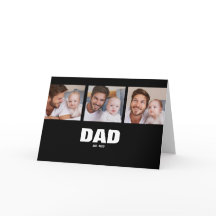Dad hat Modern Black 3 Foto Vater-Tag gegründet