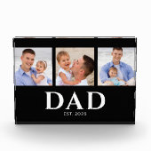 Dad hat modernes Schwarz 3 Foto eingerichtet (Vorderseite)