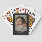 Dad hat modernes schwarzes Foto eingerichtet Spielkarten (Rückseite)