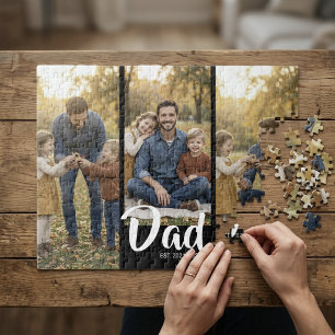 Dad hat modernes Skript 3 Foto erstellt Puzzle