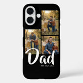 Dad hat modernes Skript Schwarz 3 Foto eingerichte Case-Mate iPhone Hülle (Rückseite)