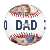 Dad hat Navy Blau Spaß 3 Foto gegründet Baseball (Rückseite)