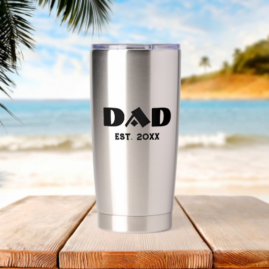 Dad hat neuen Dad-Geschenk gegründet Thermobecher (Strand (gedreht))