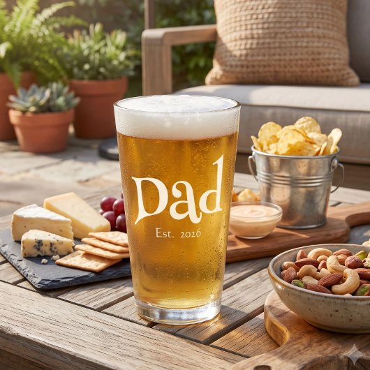 Dad hat neuen Dad-Spaß-Text fett einfache Bierbrau Glas