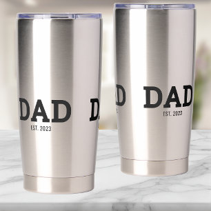 Dad hat neues Dad-Geschenk Isoliert Thermobecher