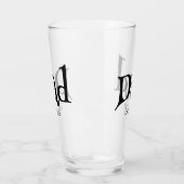 Dad hat neues Dad-Spaß-Text fett einfaches Bier ge Glas (Links)