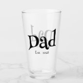 Dad hat neues Dad-Spaß-Text fett einfaches Bier ge Glas (Vorderseite)