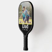 Dad hat Skript Schwarz Foto eingerichtet Pickleball Schläger (Links)