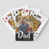 Dad hat Skript Schwarz Foto erstellt Spielkarten (Rückseite)