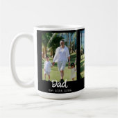 Dad hat weißes Skript Schwarz 3 Foto Kaffeetasse (Links)