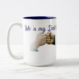 Dad hat zweifarbige tasse