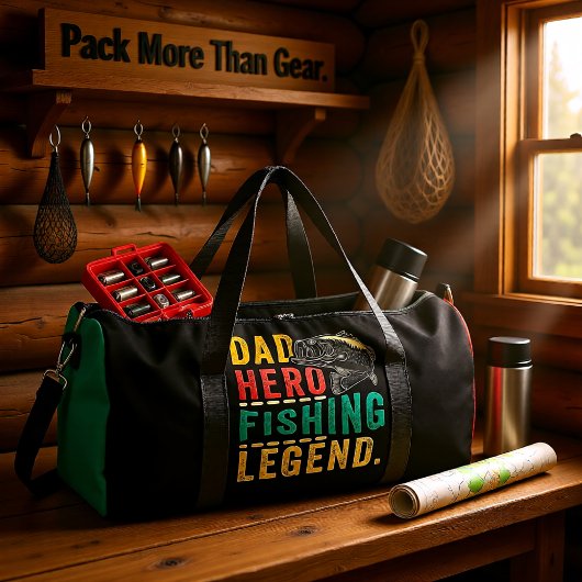 Dad Hero Fishing Legend Duffle Bag