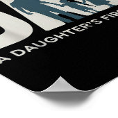 Dad Holding Kids Family Silhouette Father Quote Poster (Ecke)