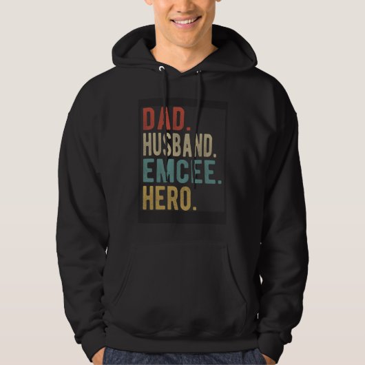 Dad Husband Emcee Hero Hoodie (Vorderseite)