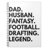 Dad Husband Fantasy Football Drafting Legend Notizblock (Vorderseite)