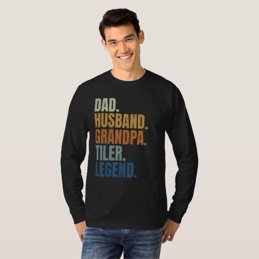 Dad husband tiler legend tile setter installer con T-Shirt (Vorne ganz)