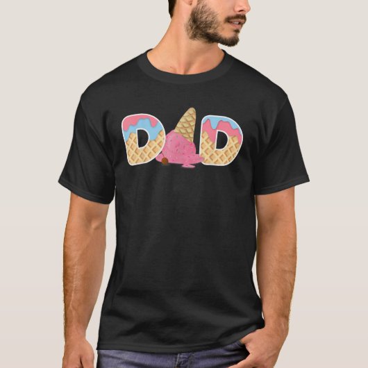 Dad Ice cream Funny First Birthday Ice cream T-Shirt (Vorderseite)